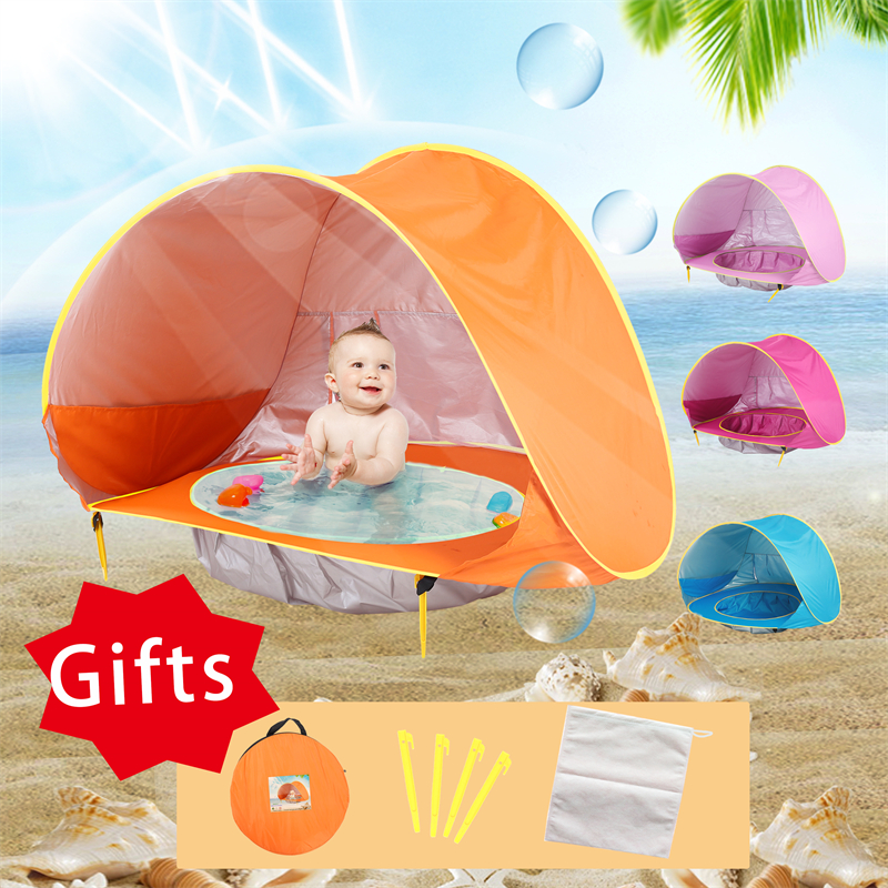 Kids Outdoor House Accessories - Baby Beach Tent Portable Shade Pool