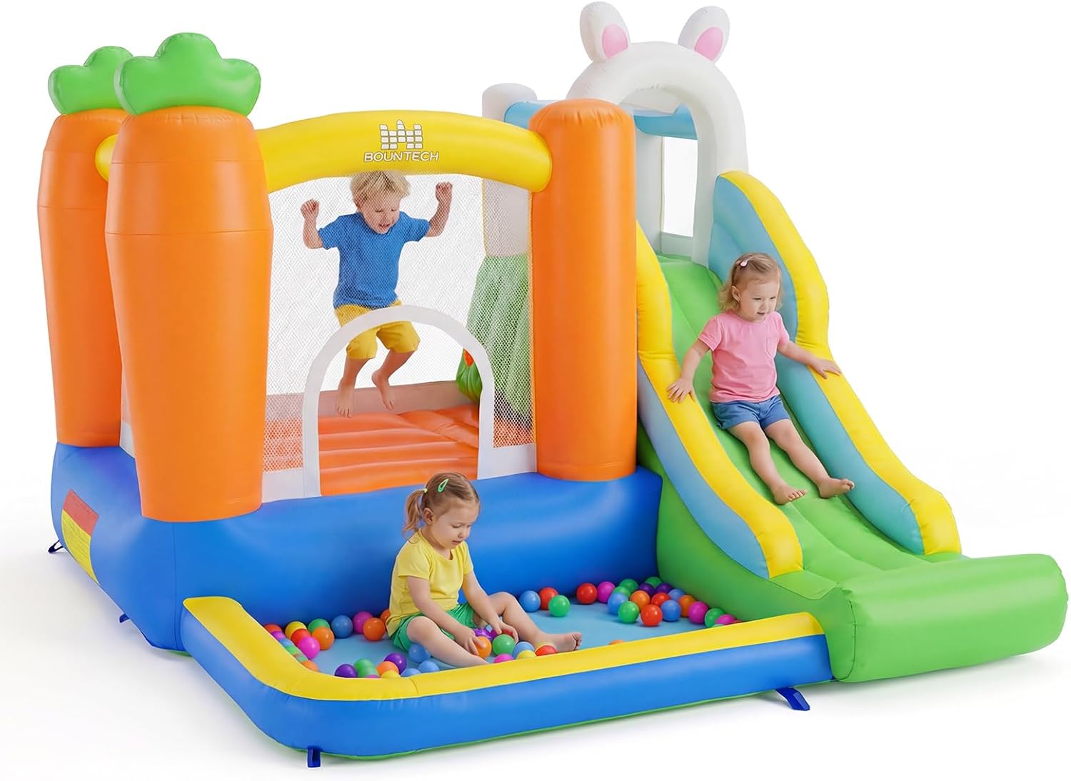 Kids Outdoor Bounce House - Inflatable Bounce House with Ball Pit