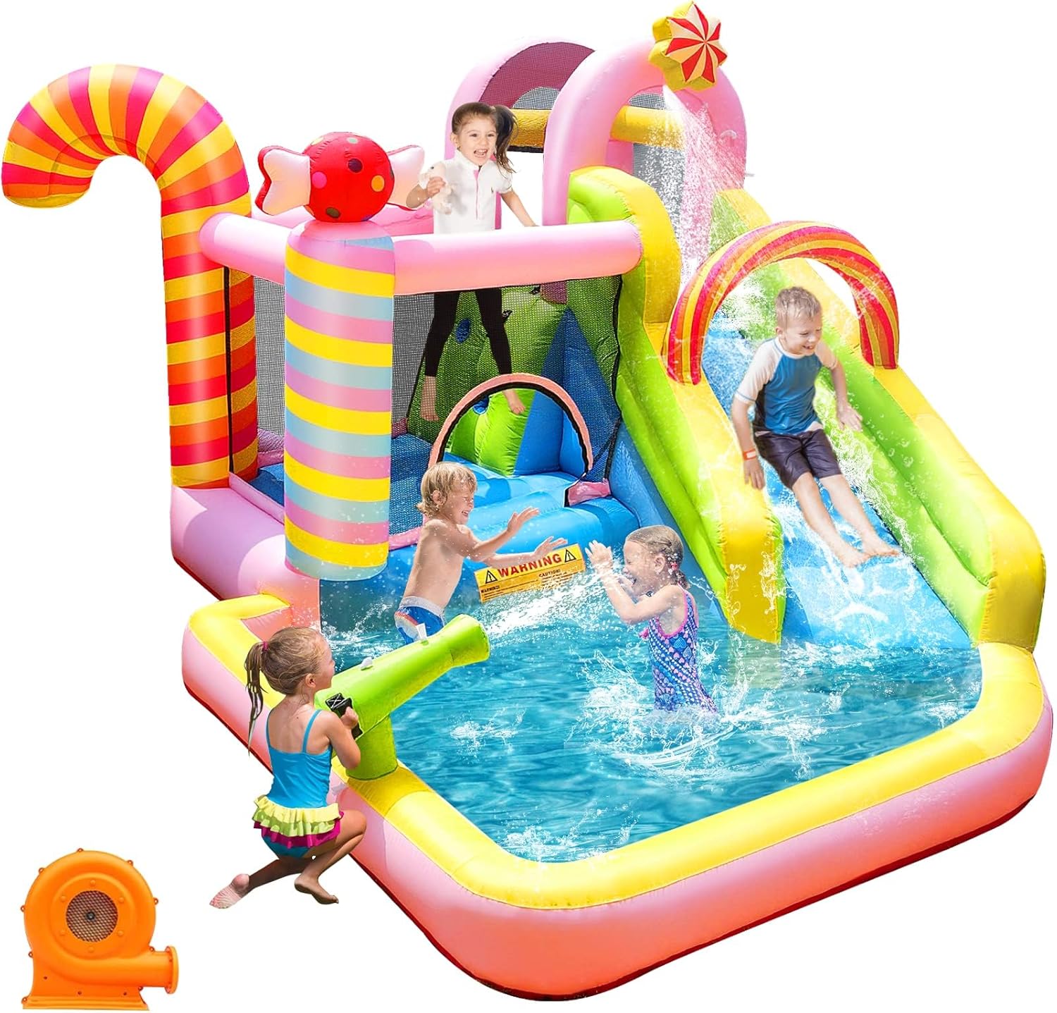 Kids Outdoor Bounce House - Kids Inflatable Water Slide Bounce House,
