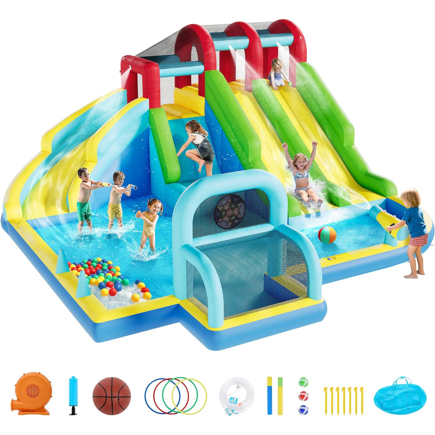 Kids Outdoor House Accessories - Inflatable Bounce House Oxford Fabric Bouncy