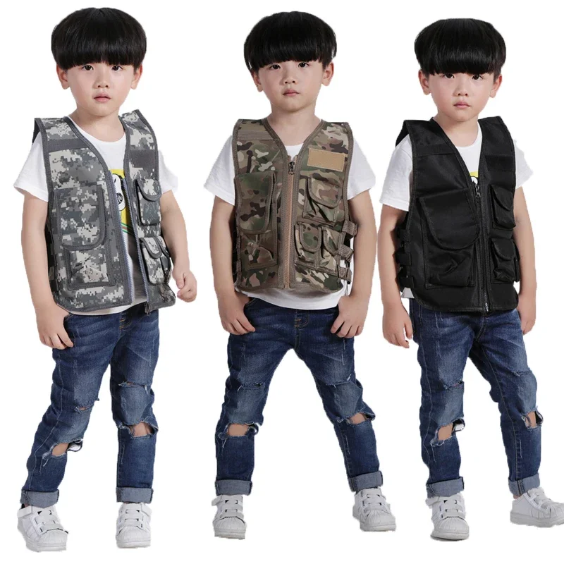 Kids Outdoor Vest - Children Outdoor CS Vest Kid Military