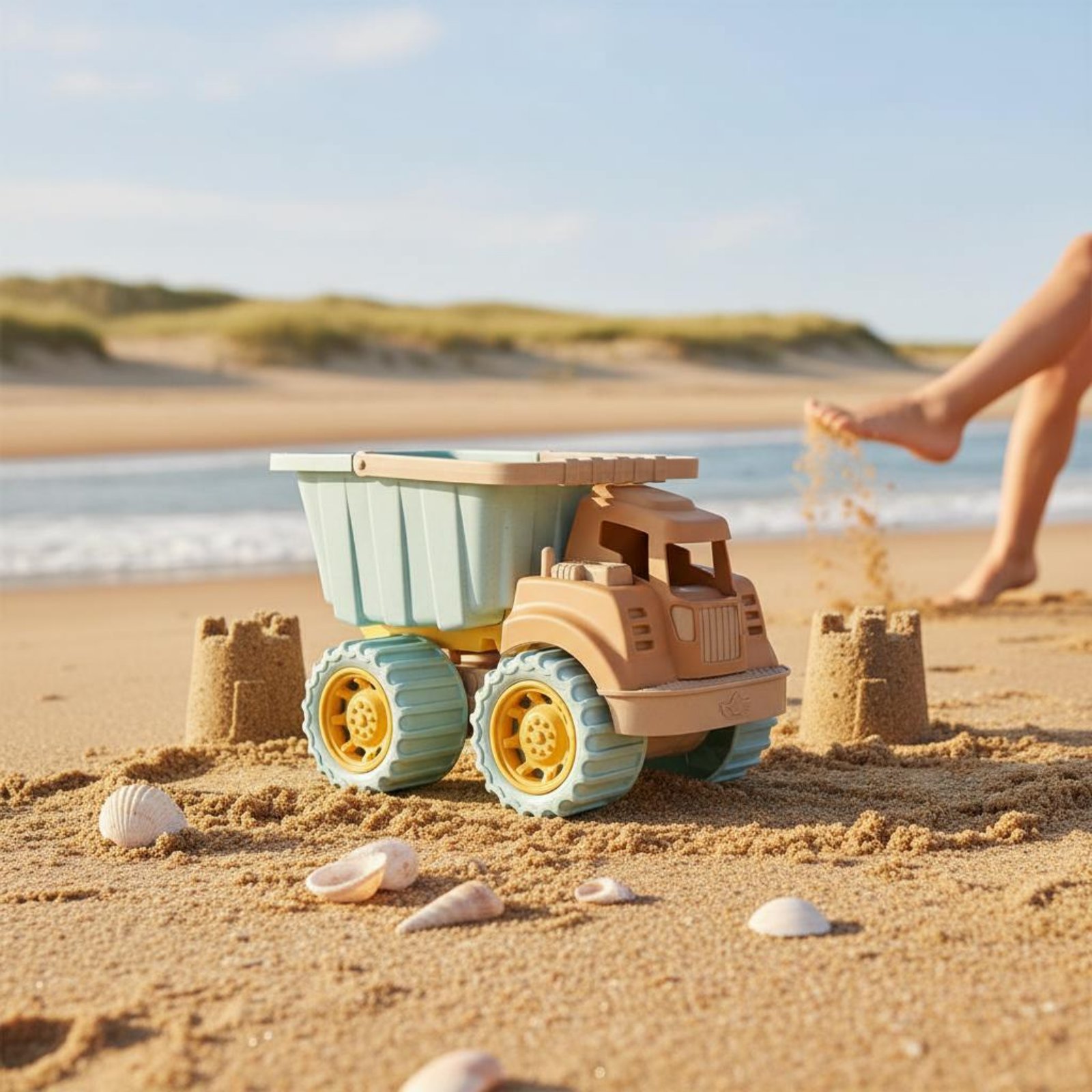 Kids Outdoor Sandbox - Beach Toy Set Wheat Straw Material