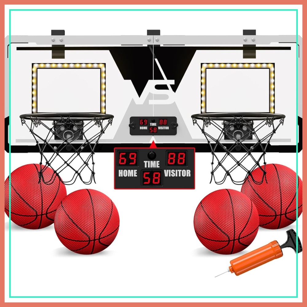 Kids Outdoor Games - 2 Player Basketball Game, Dual Shot