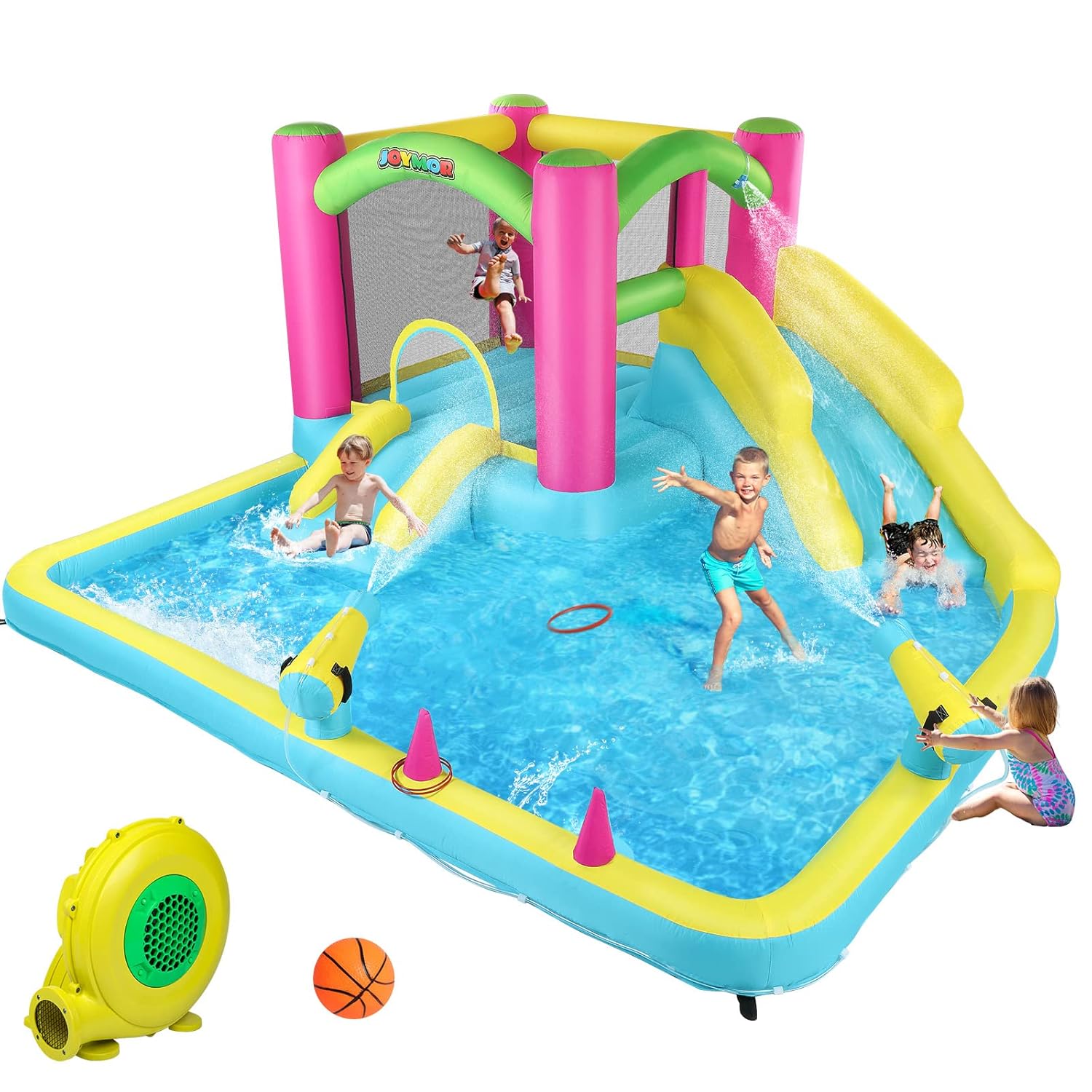 Kids Outdoor Bounce House - Inflatable Bounce House with Double Water
