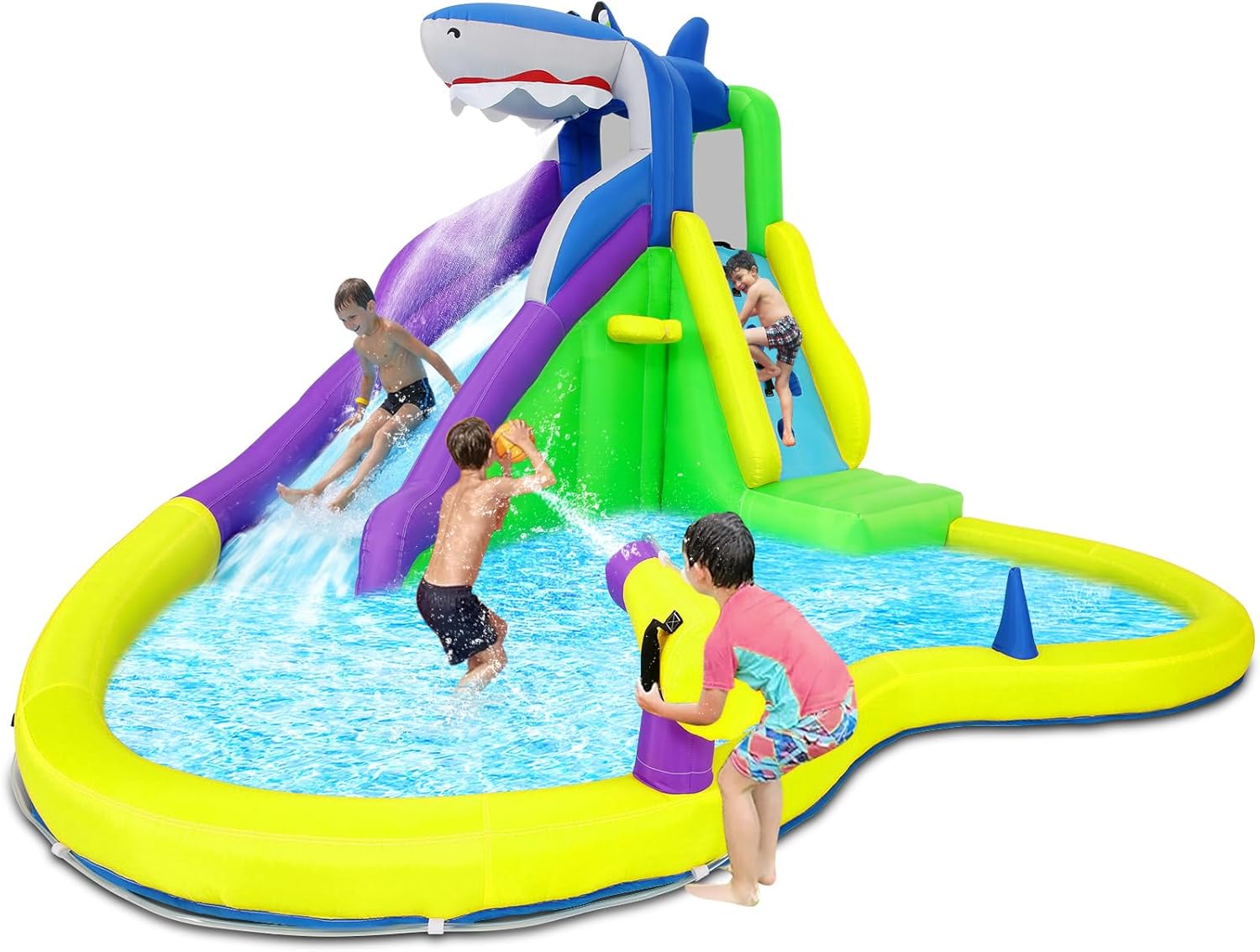 Kids Outdoor Bounce House - 13x14FT Inflatable Bounce House with Water