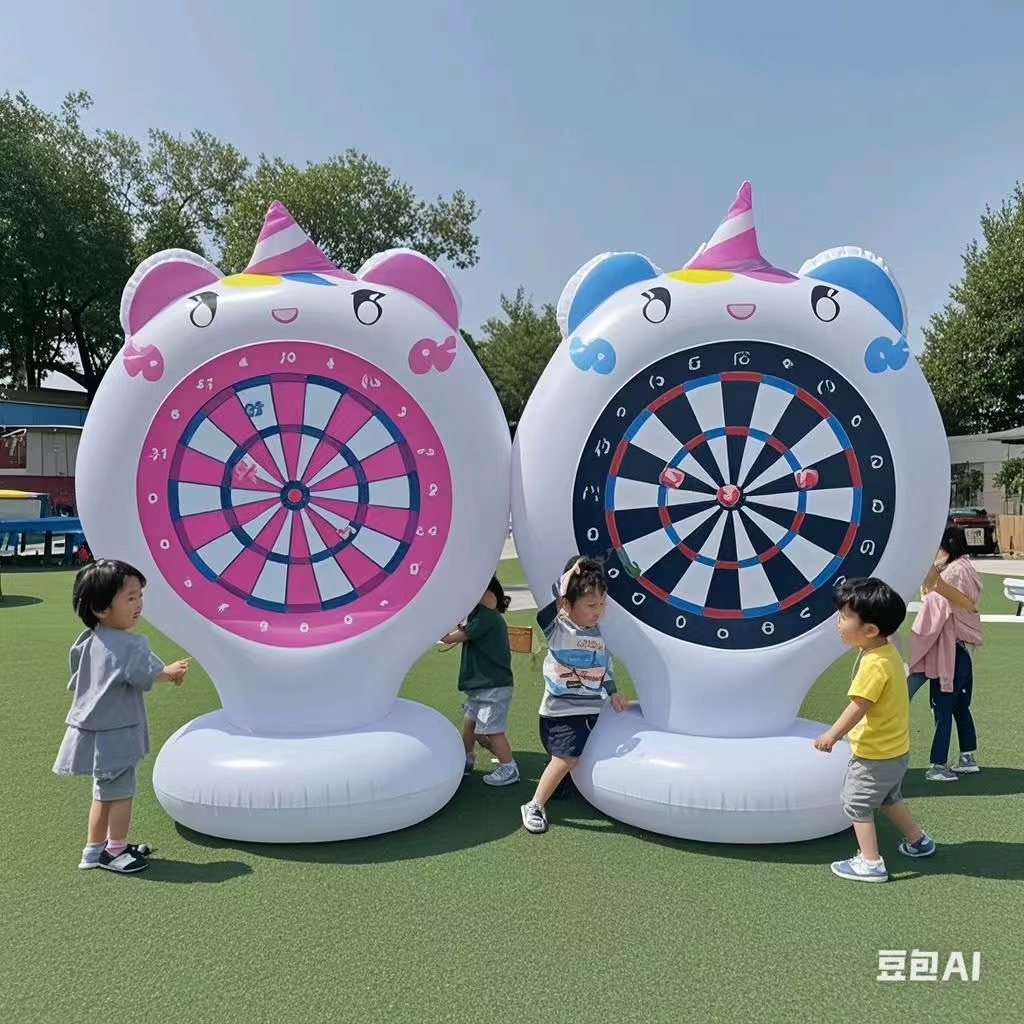 Kids Outdoor Games - Inflatable Unicorn Throwing Game Target Sticky