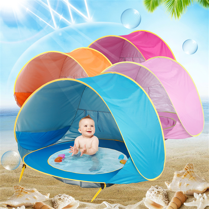 Baby Beach Tent Portable Shade - Kids Outdoor House Accessories recension och pris