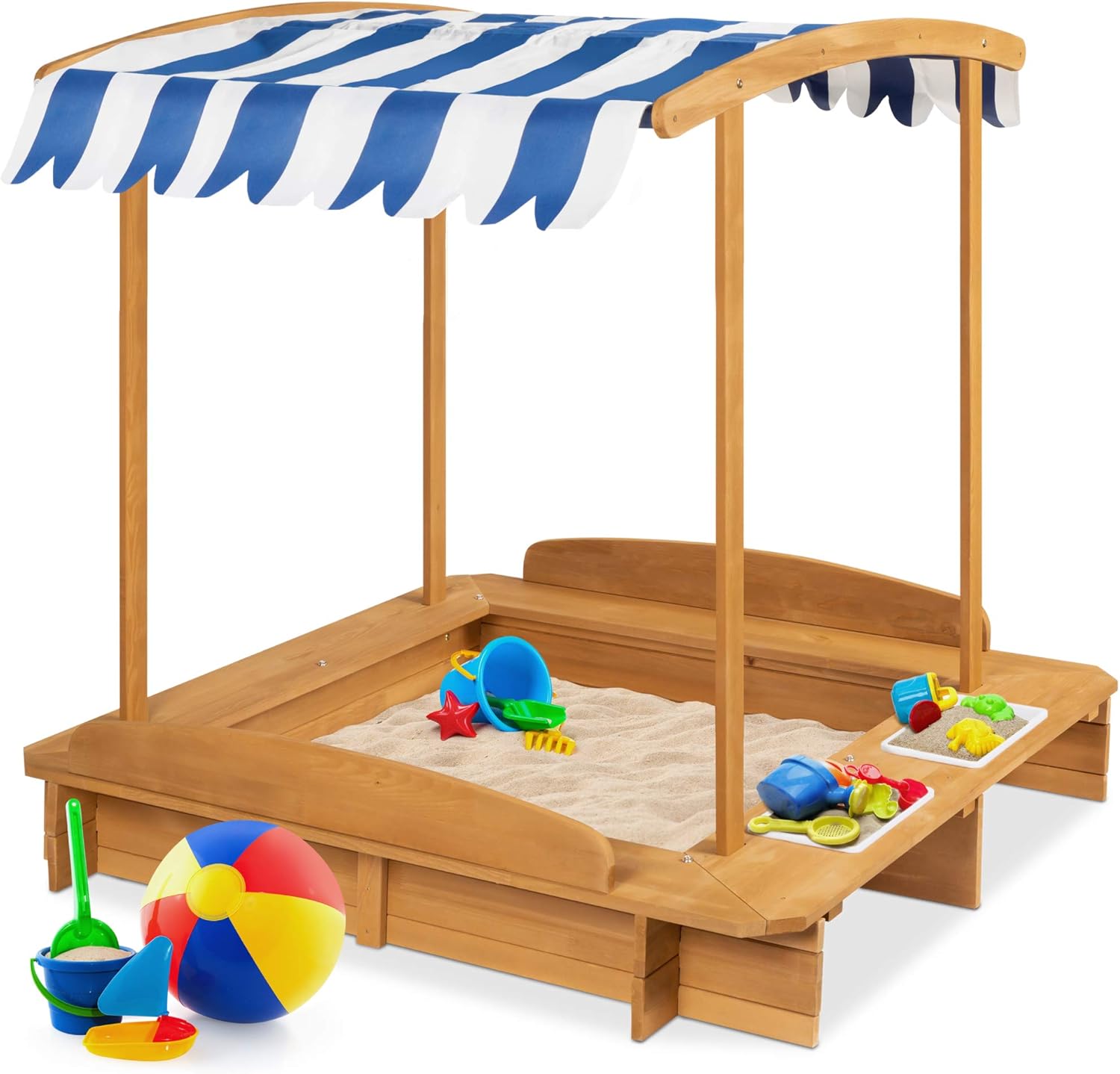 Kids Wooden Cabana Sandbox Pla - Kids Outdoor Sandbox recension och pris