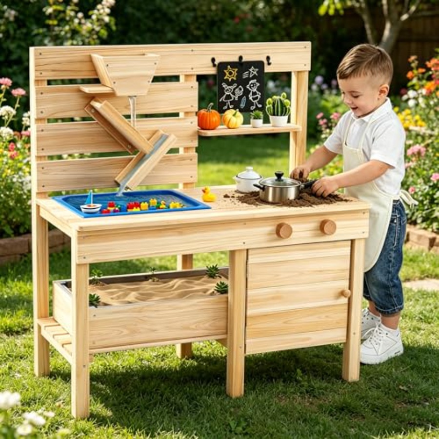 Outdoor mud kitchen for kids a - Kids Outdoor Sandbox recension och pris