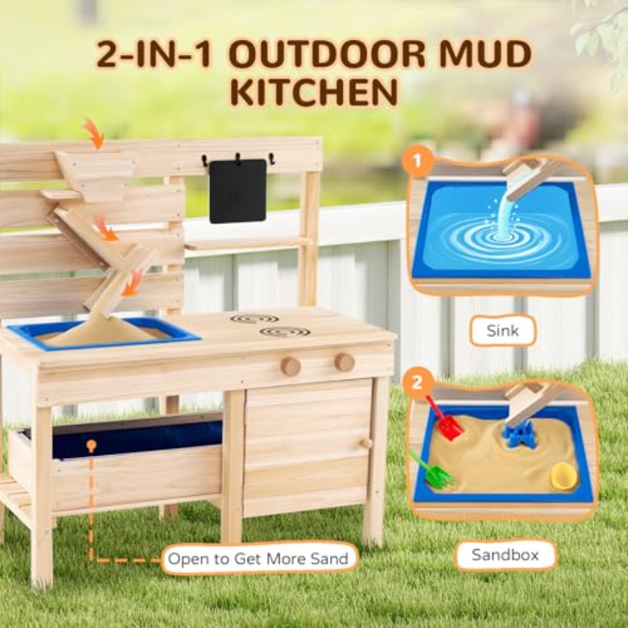 Outdoor mud kitchen for kids a - Kids Outdoor Sandbox recension och pris