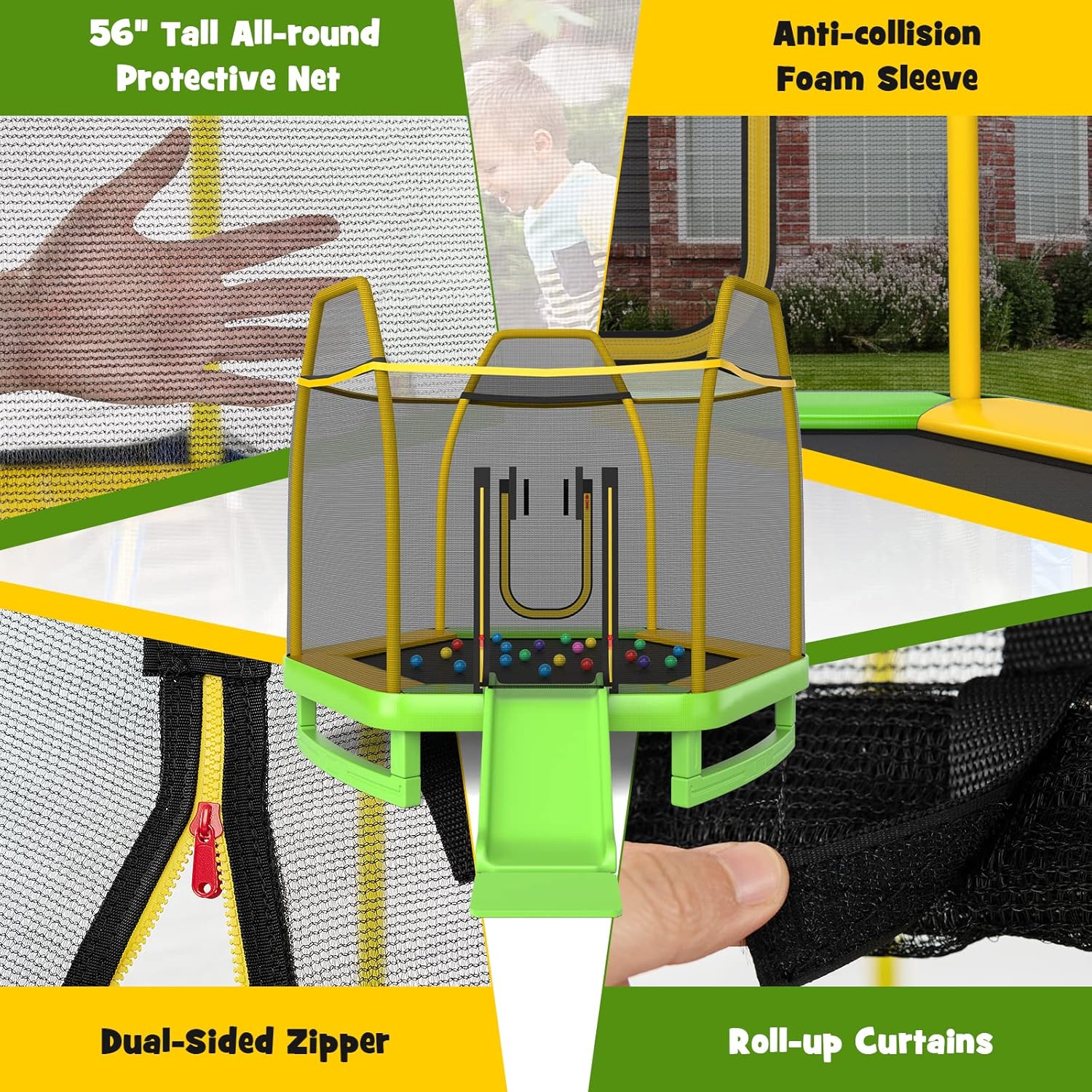 Trampoline for Kids, 7FT Tramp - Kids Indoor Outdoor Trampoline recension och pris
