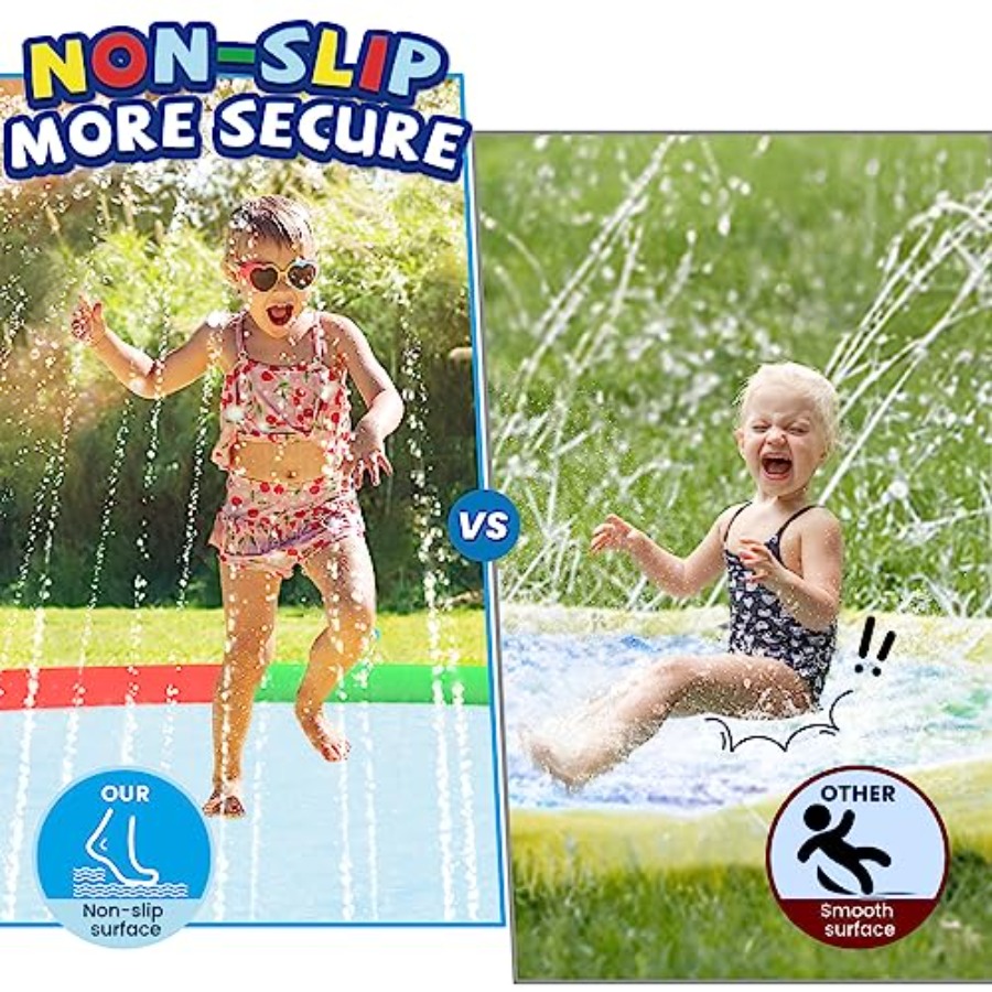 3 FT Large Splash Pad for Ages - Kids Outdoor Yard recension och pris