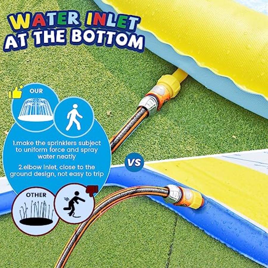 3 FT Large Splash Pad for Ages - Kids Outdoor Yard recension och pris