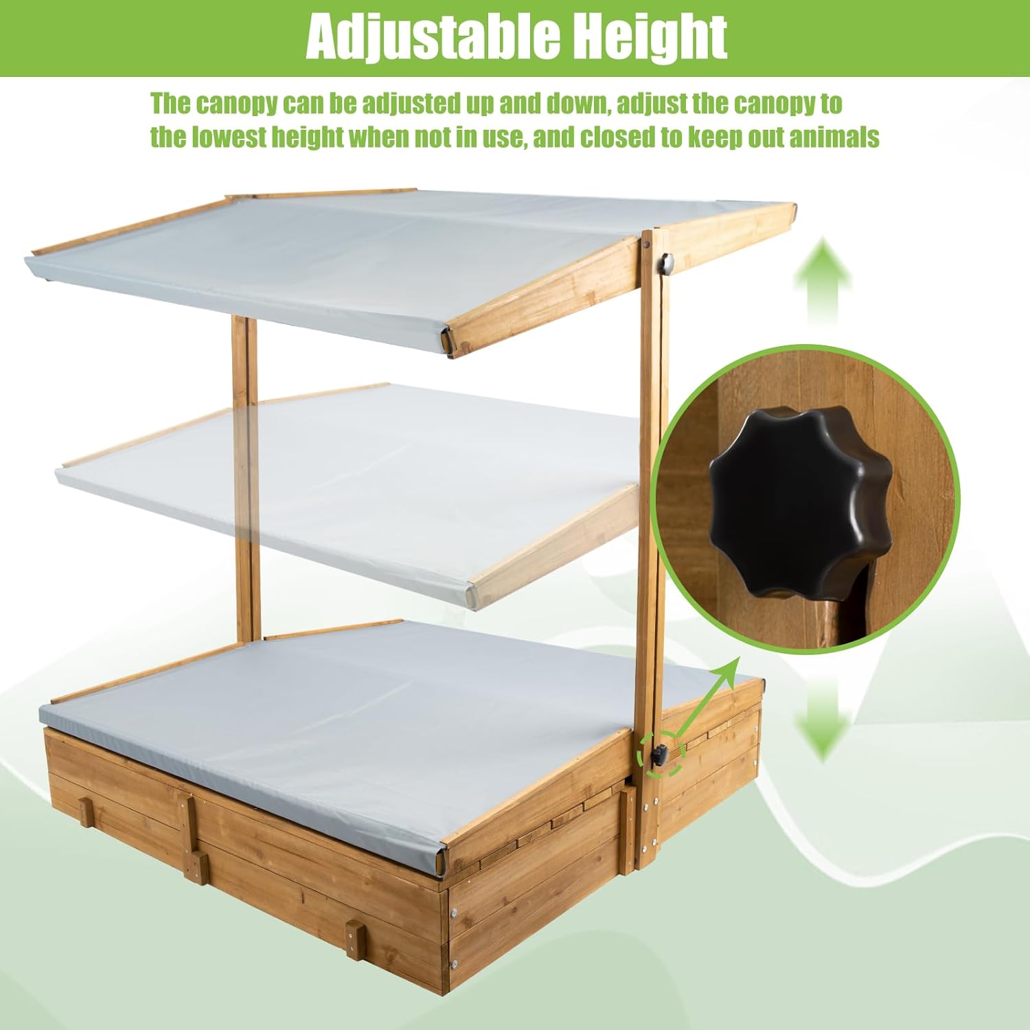 Wooden Sandbox with Lid, Kids  - Kids Outdoor Sandbox recension och pris
