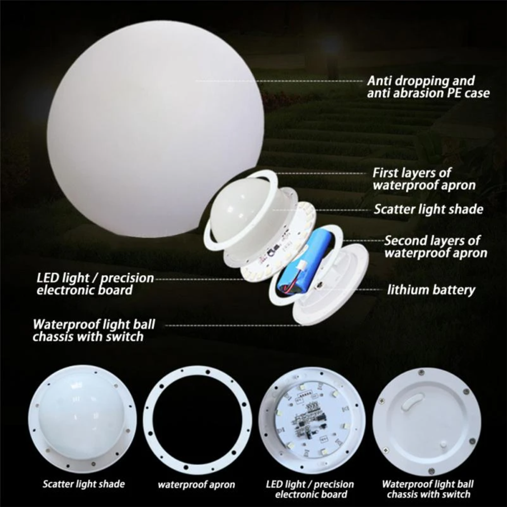 Rechargeable LED Glowing Ball  - Kids Outdoor Decor recension och pris