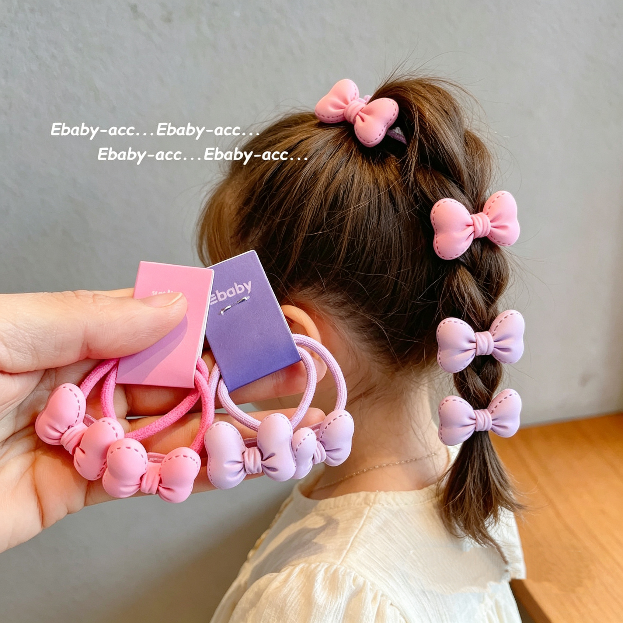 5pcs Cute Bow Hair Ties for Gi - Kids Outdoor Decor recension och pris