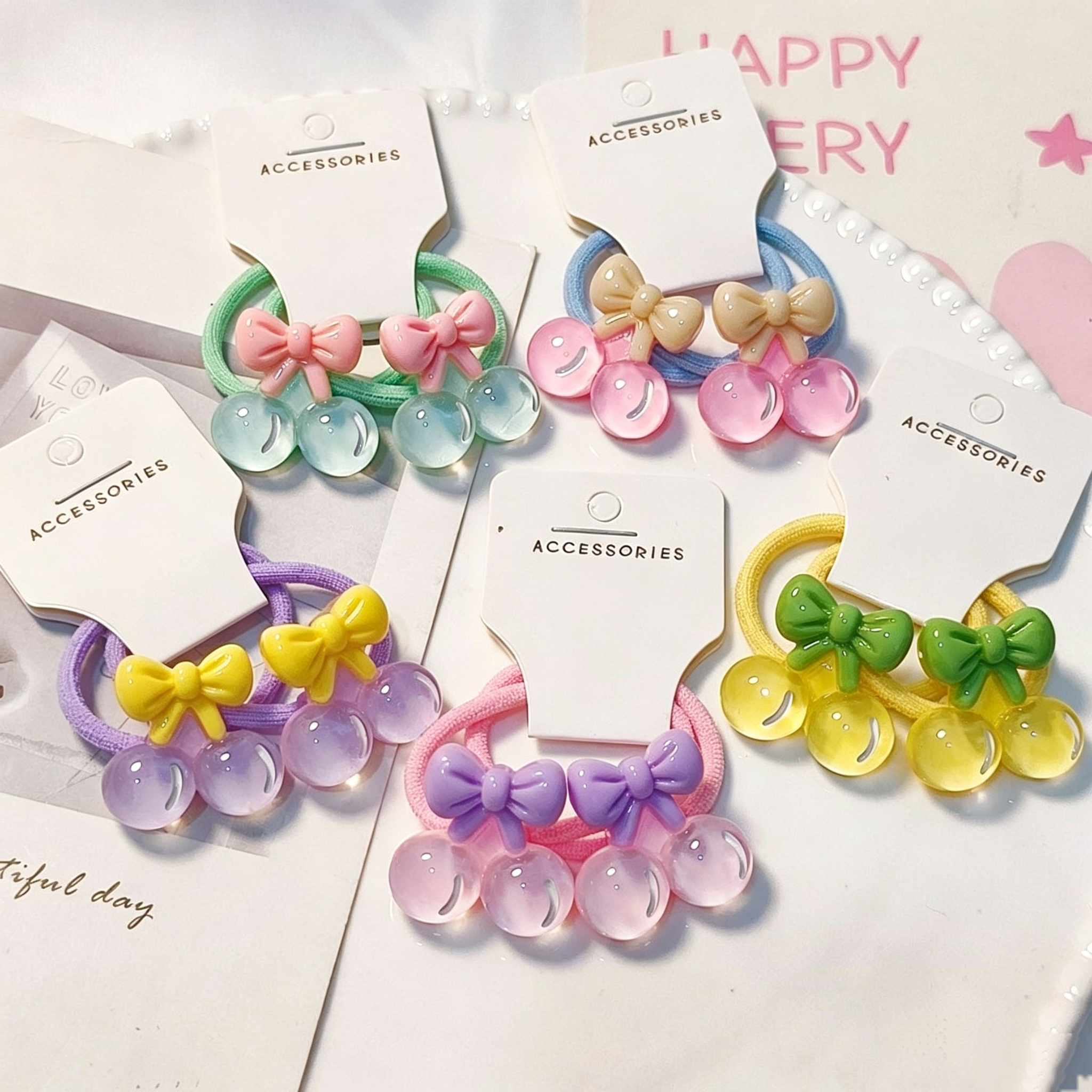 5pcs Cute Bow Hair Ties for Gi - Kids Outdoor Decor recension och pris