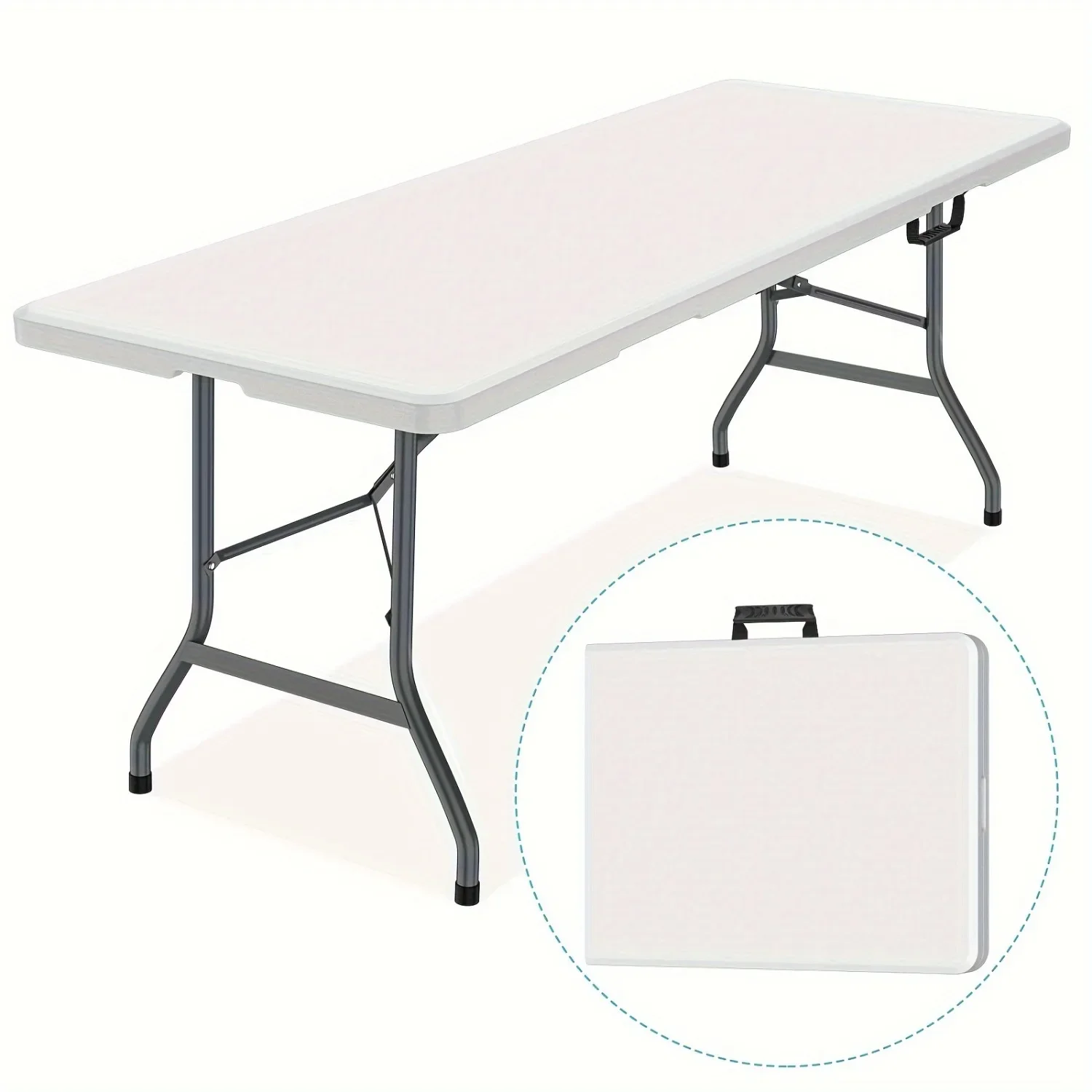 6FT Spacious Plastic Folding T - Kids Outdoor Folding Table recension och pris