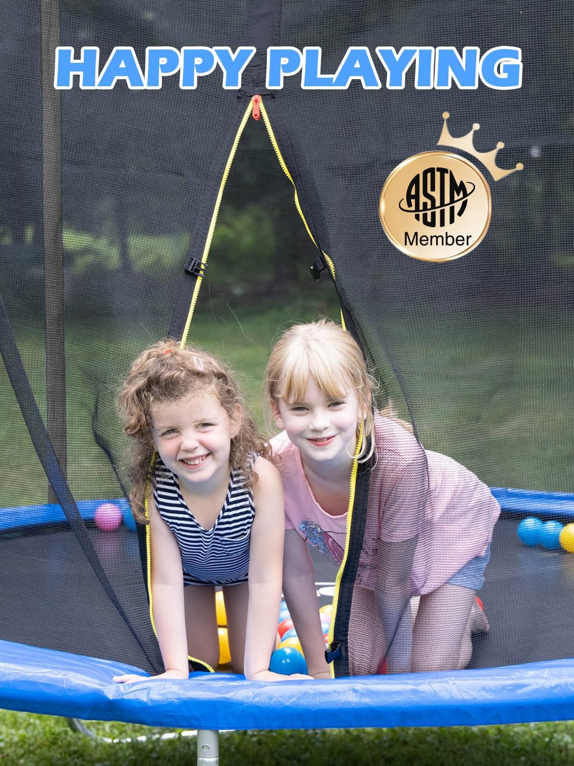 Dark Blue 55IN 6FT Toddler Tra - Kids Indoor Outdoor Trampoline recension och pris