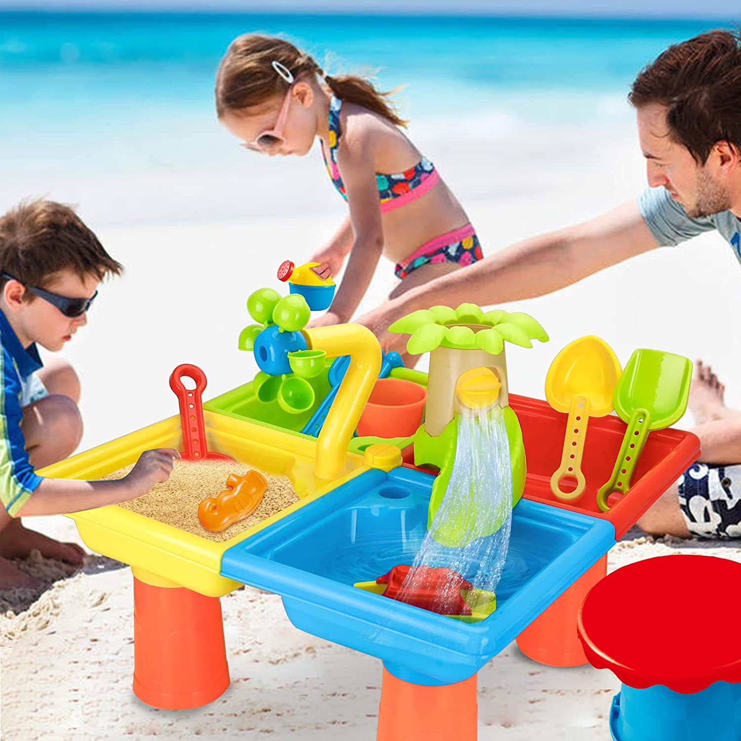 Beach Table Sand Play Toys Chi - Kids Outdoor Water Toys recension och pris