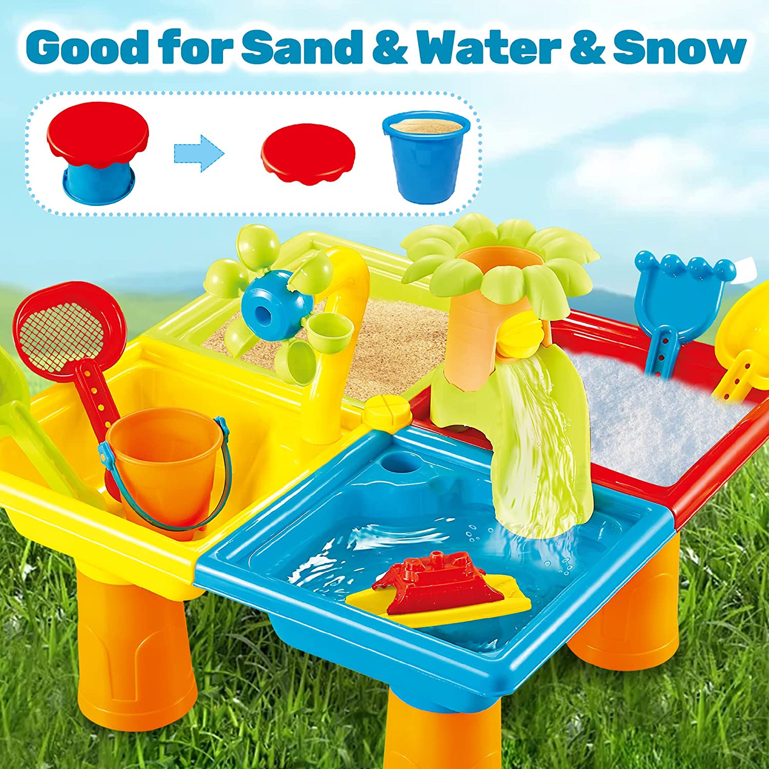 Beach Table Sand Play Toys Chi - Kids Outdoor Water Toys recension och pris