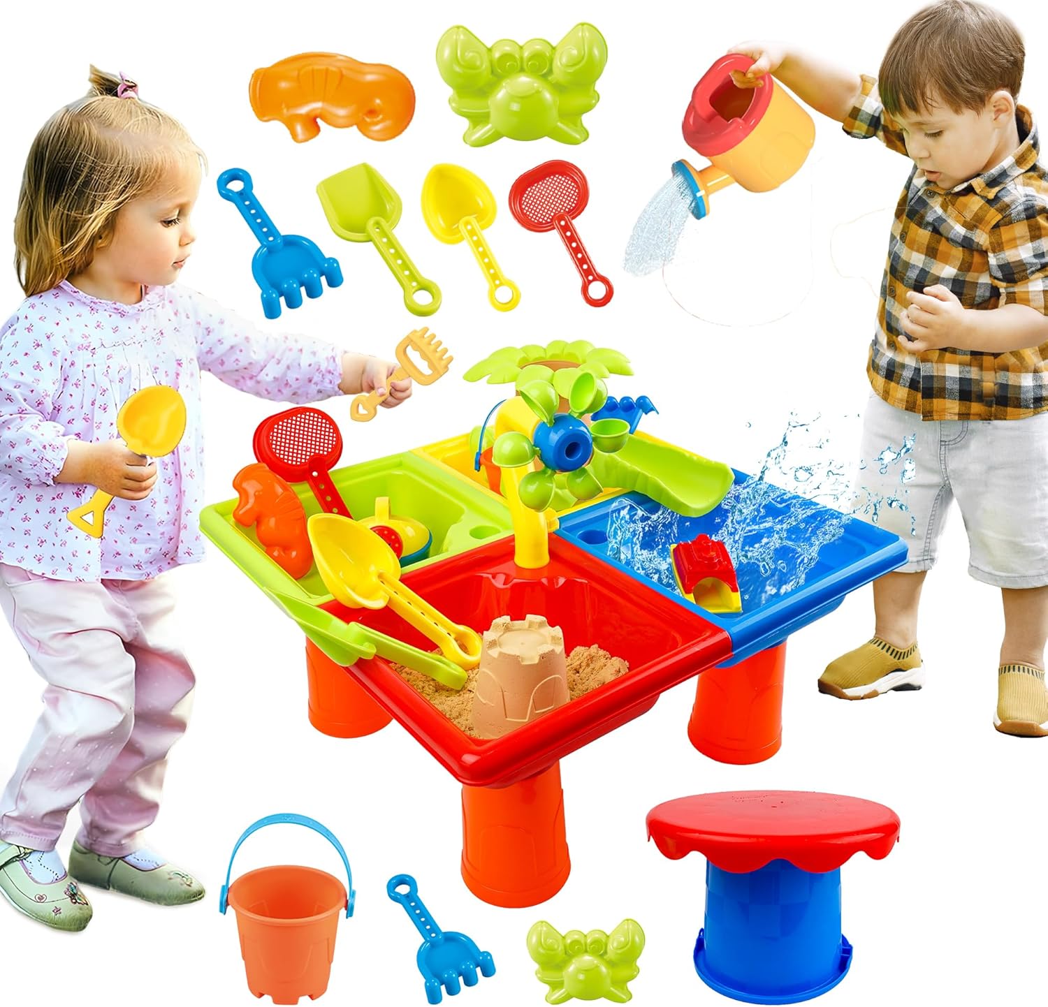 25 Pcs Summer Water Table for  - Kids Outdoor Water Toys recension och pris