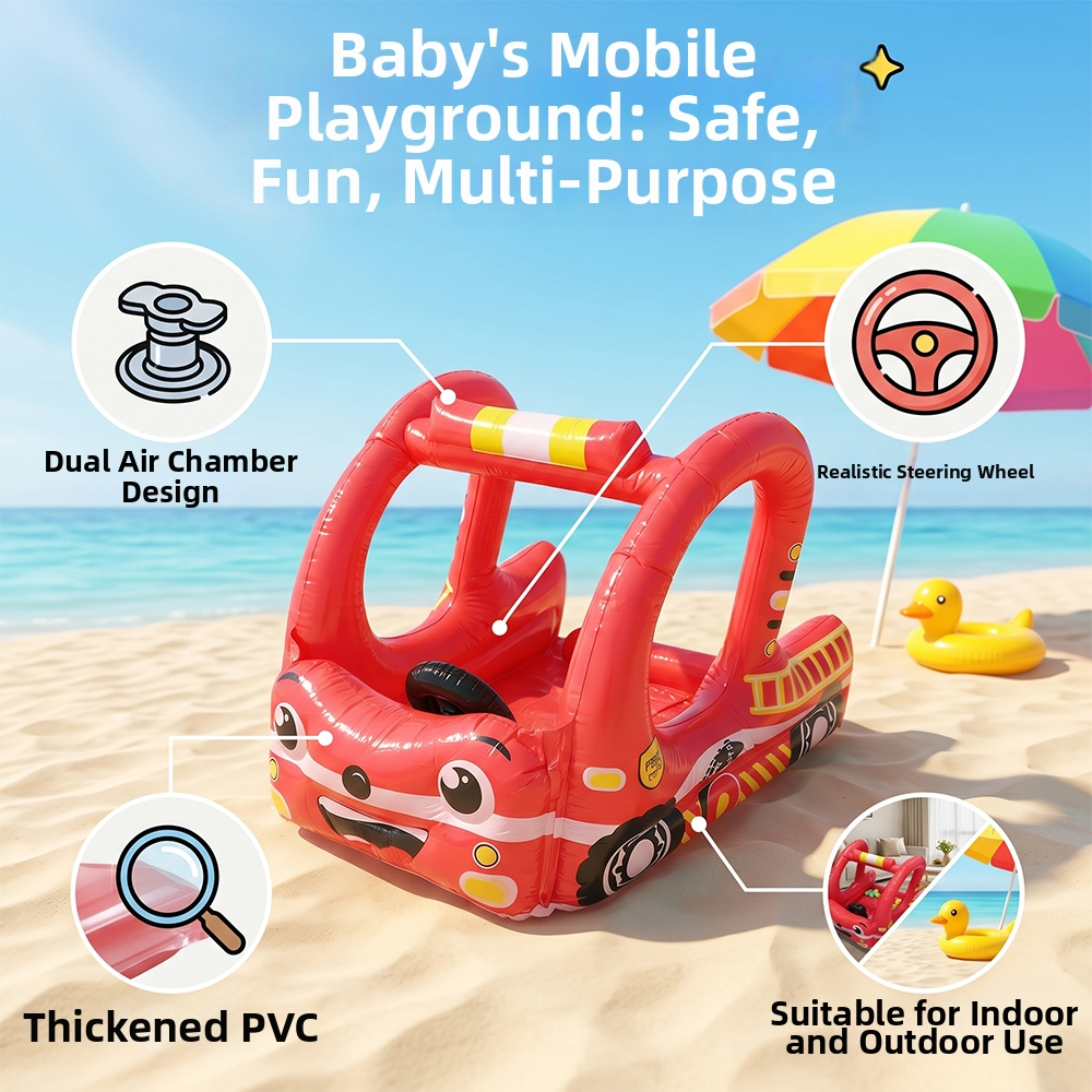 Inflatable Fire Truck with Bal - Kids Outdoor House Accessories recension och pris