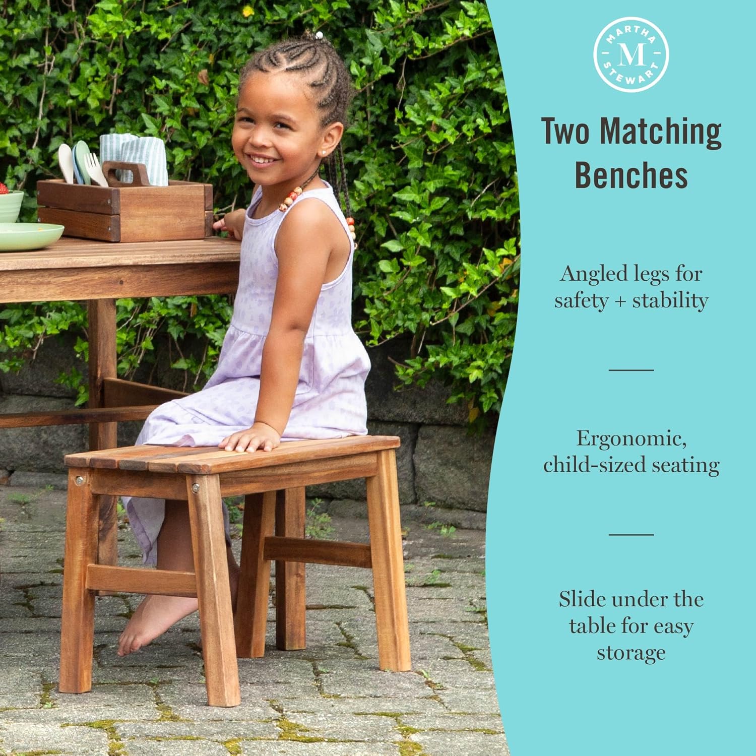 Kids Outdoor Table & Bench Set - Kids Outdoor Wooden Table recension och pris
