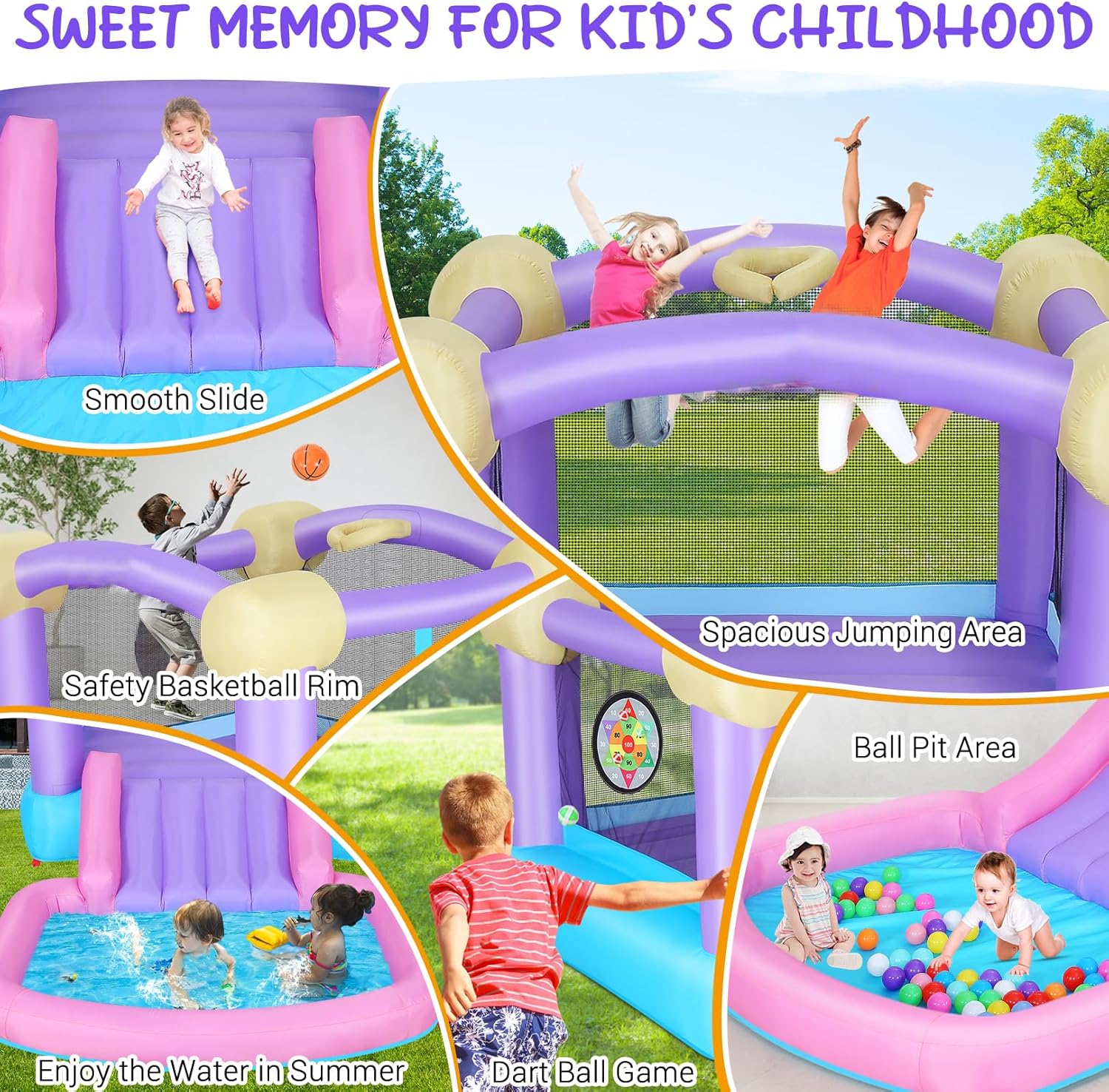 Kids Inflatable Bounce House w - Kids Outdoor Bounce House recension och pris