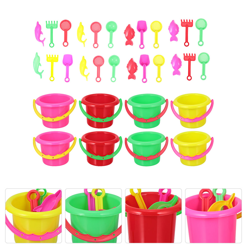 8 Sets Kids Sand Bucket Beach  - Kids Outdoor Water Toys recension och pris