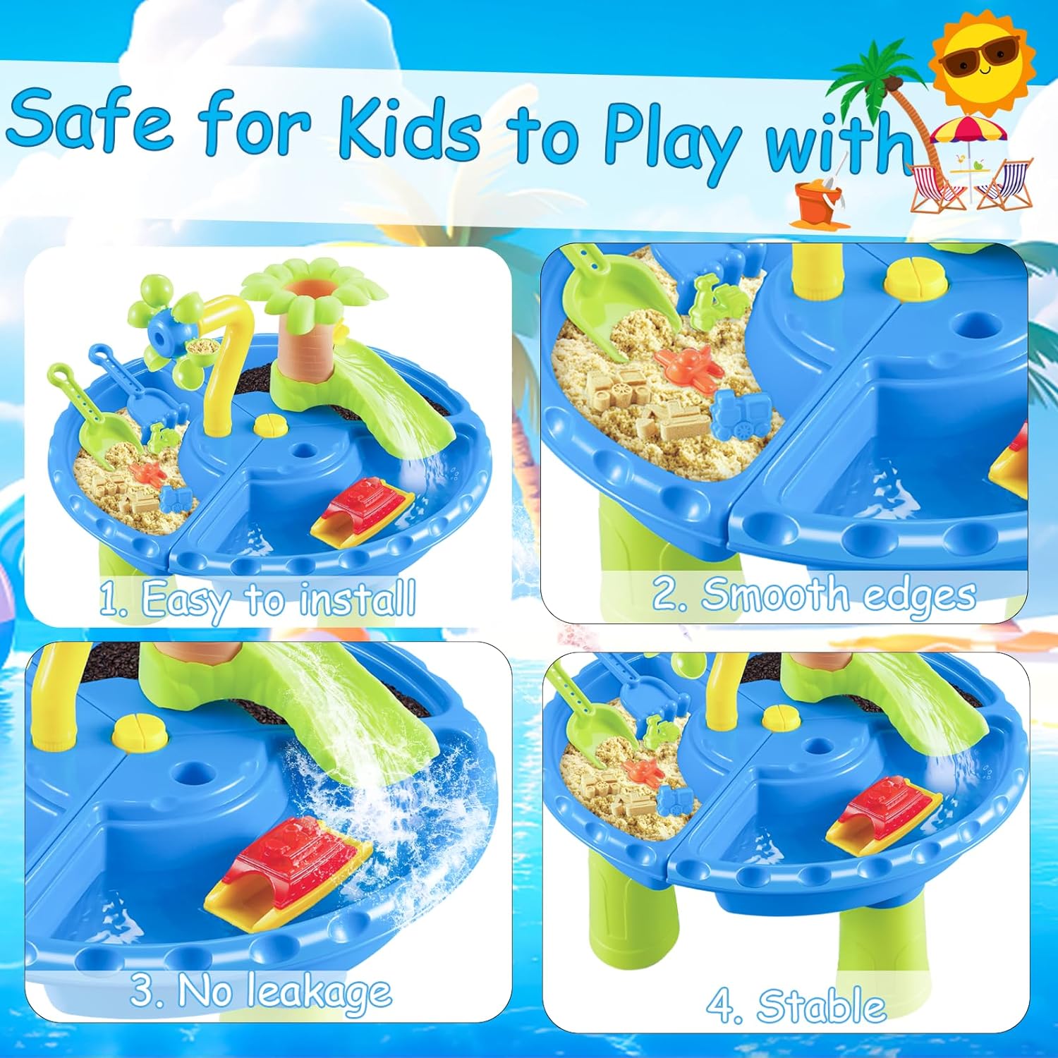 Water Table Sandbox for Kids O - Kids Outdoor Folding Table recension och pris