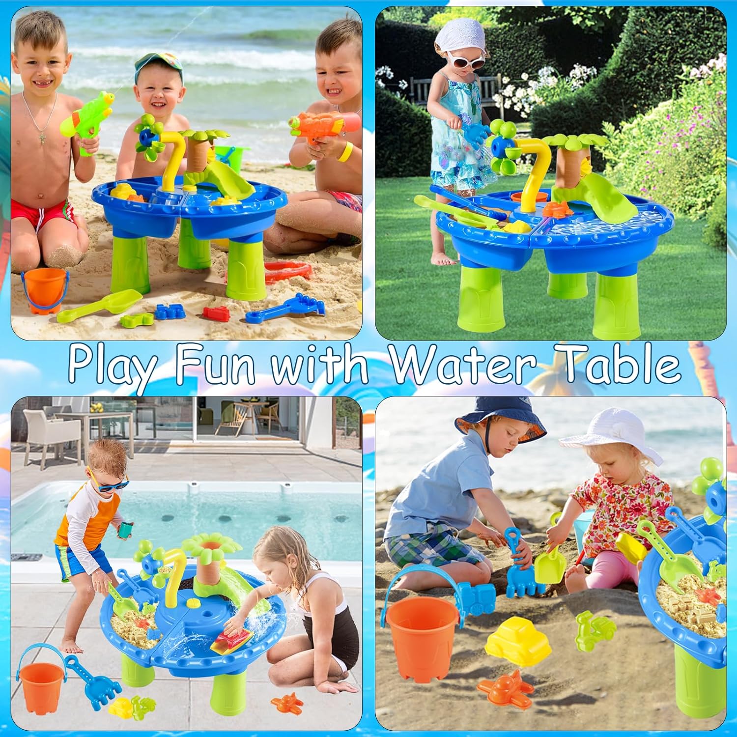 Water Table Sandbox for Kids O - Kids Outdoor Folding Table recension och pris