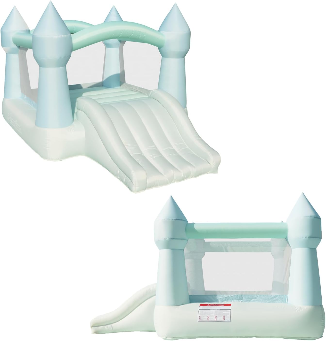 Pastel Bounce House with Slide - Kids Outdoor Bounce House recension och pris