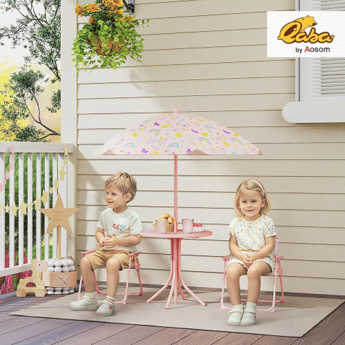 Kids Picnic Table and Chair Se - Kids Outdoor Table And Chairs With Umbrella recension och pris