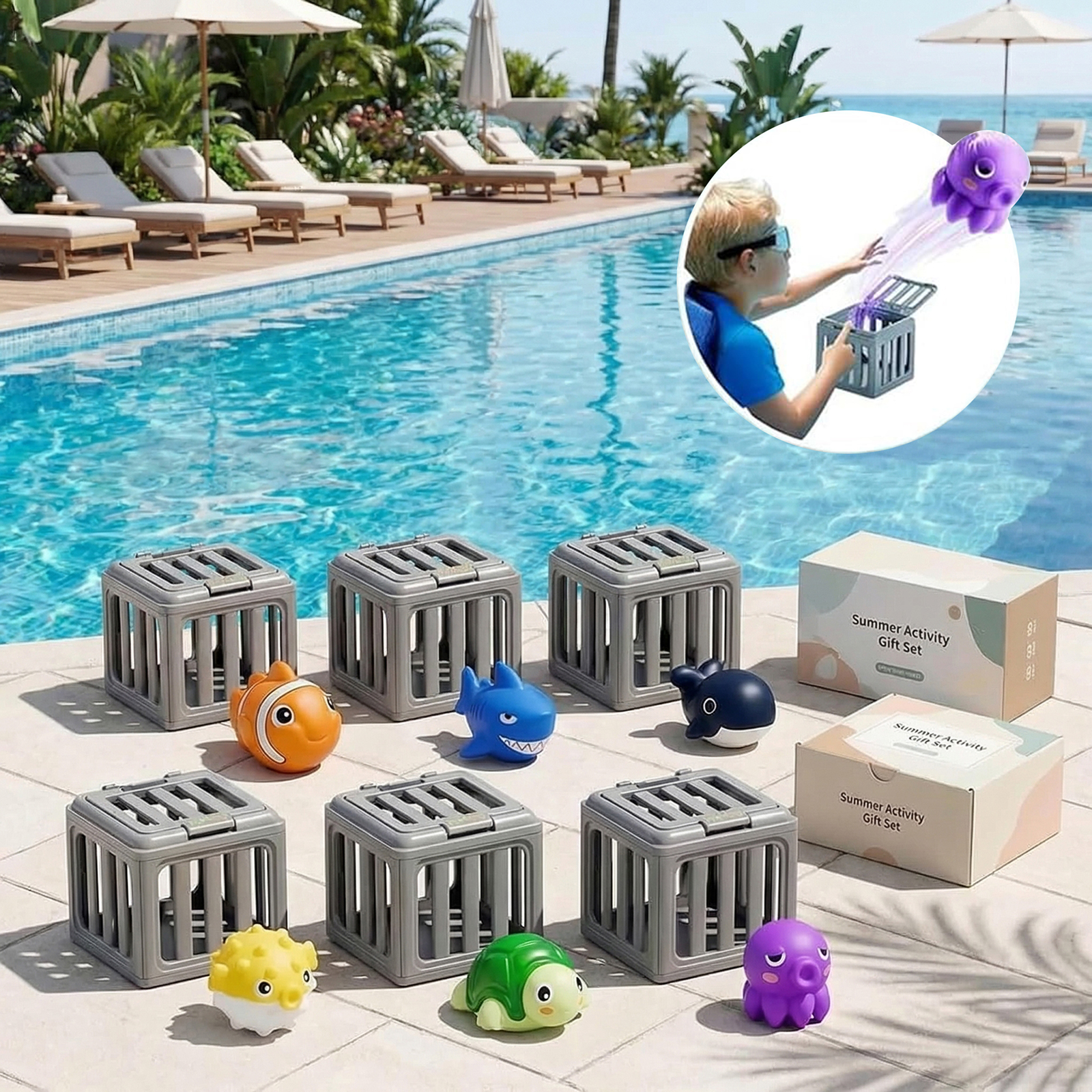 Kids Pool Diving Toys with Fis - Kids Outdoor Exercise Equipment recension och pris