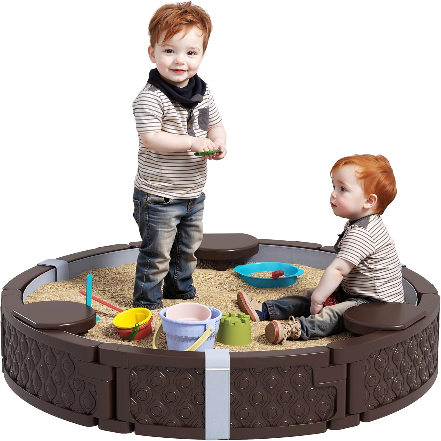 Kids Sandbox with Cover, Round - Kids Outdoor Sandbox recension och pris