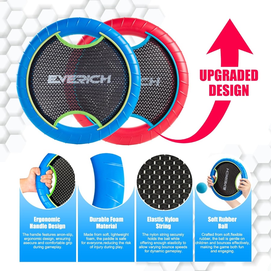 Trampoline Paddle Ball Set wit - Kids Indoor Outdoor Trampoline recension och pris