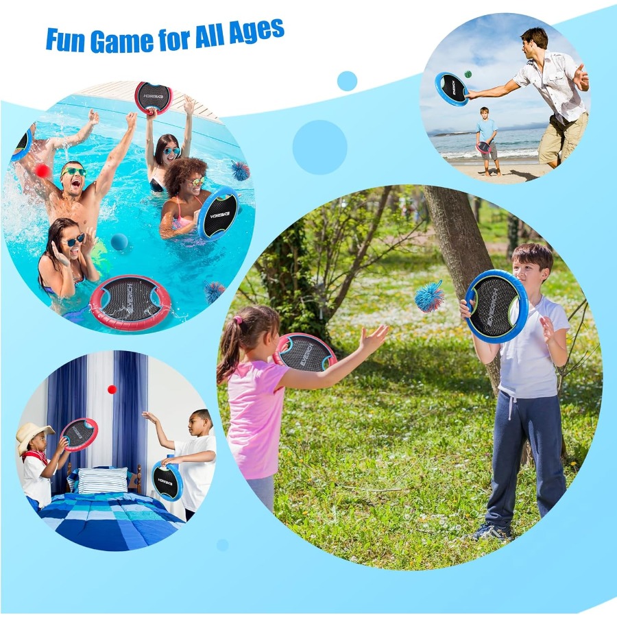 Trampoline Paddle Ball Set wit - Kids Indoor Outdoor Trampoline recension och pris