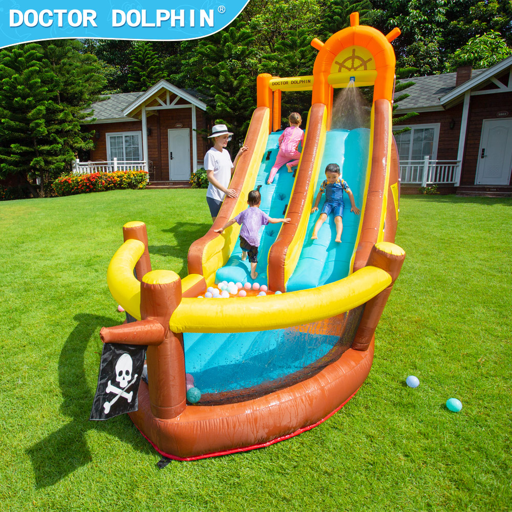 Doctor Dolphin Pirate Ship Out - Kids Outdoor Bounce House recension och pris