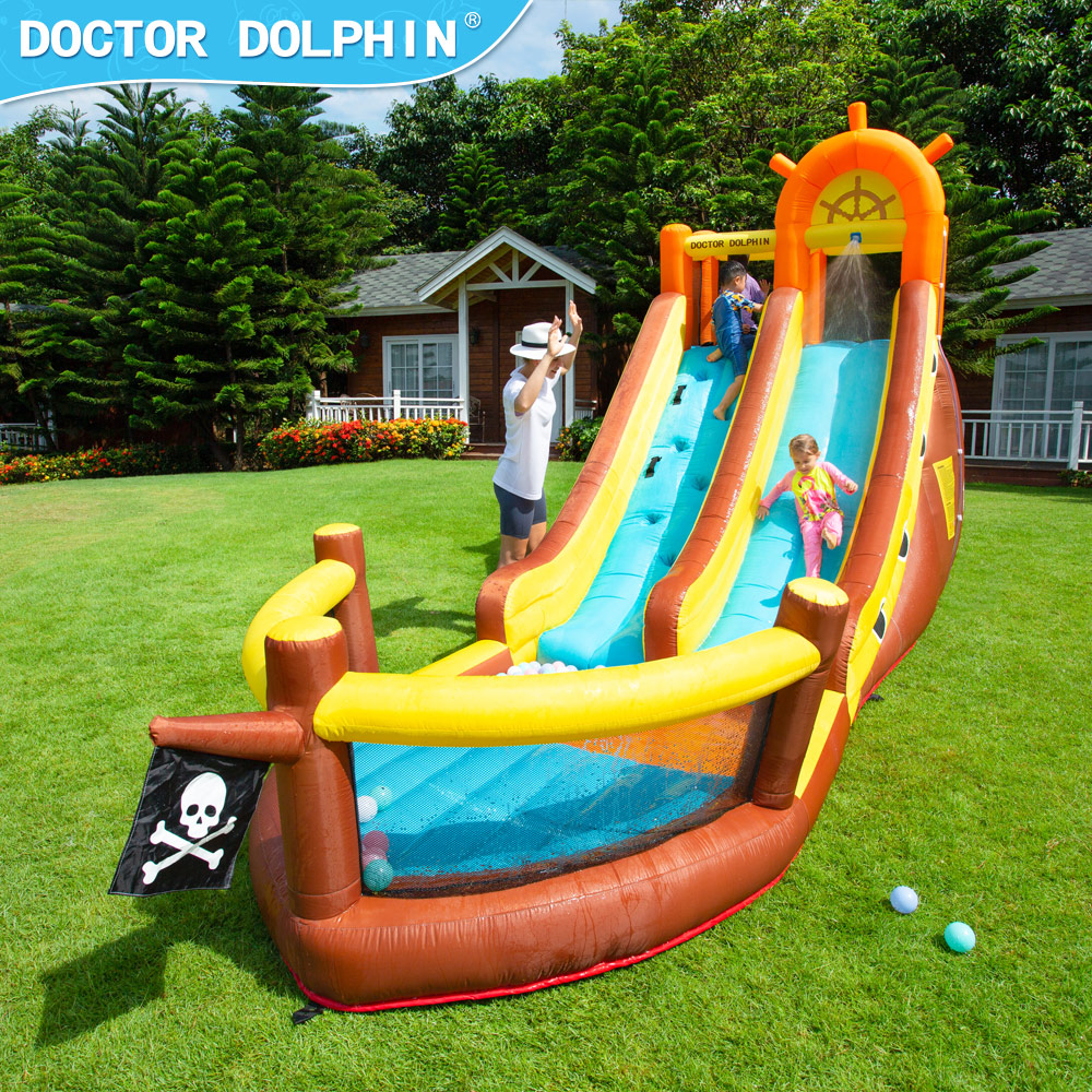 Doctor Dolphin Pirate Ship Out - Kids Outdoor Bounce House recension och pris