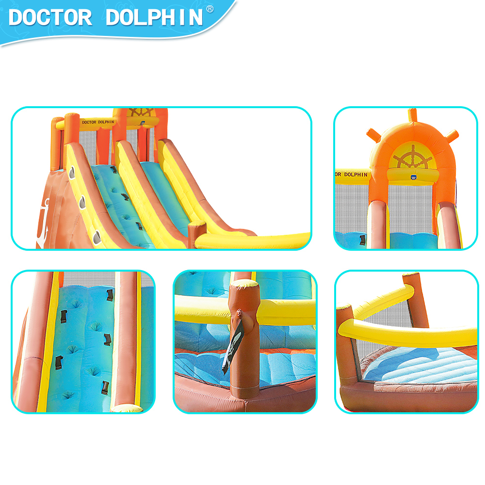Doctor Dolphin Pirate Ship Out - Kids Outdoor Bounce House recension och pris