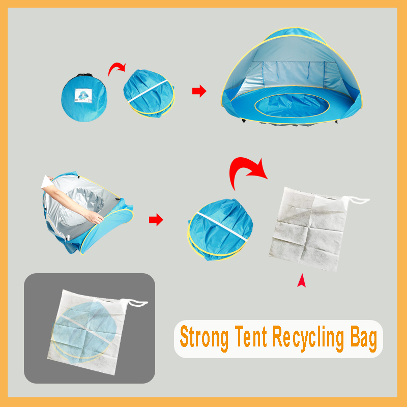 Baby Beach Tent Portable Shade - Kids Outdoor House Accessories recension och pris