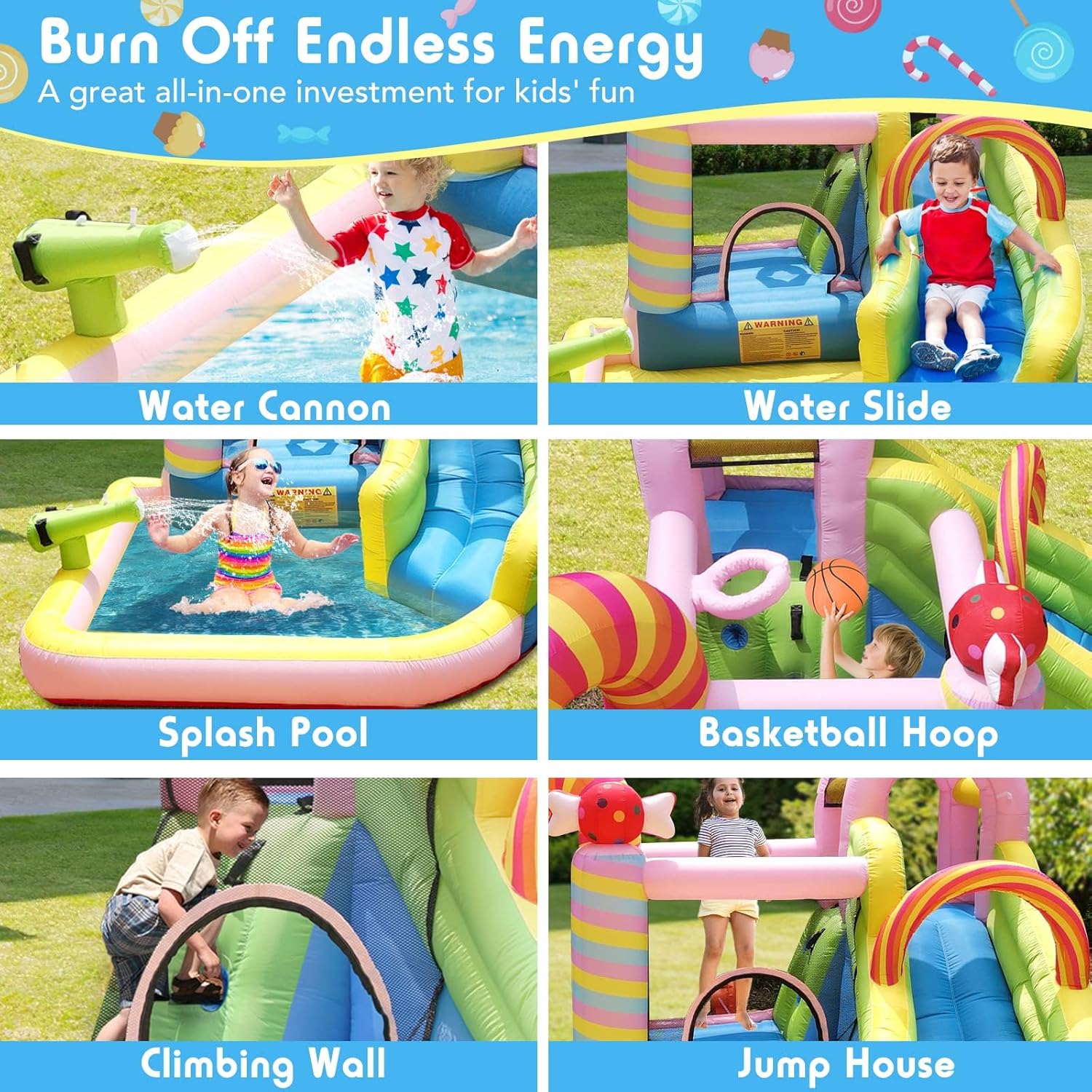 Kids Inflatable Water Slide Bo - Kids Outdoor Bounce House recension och pris