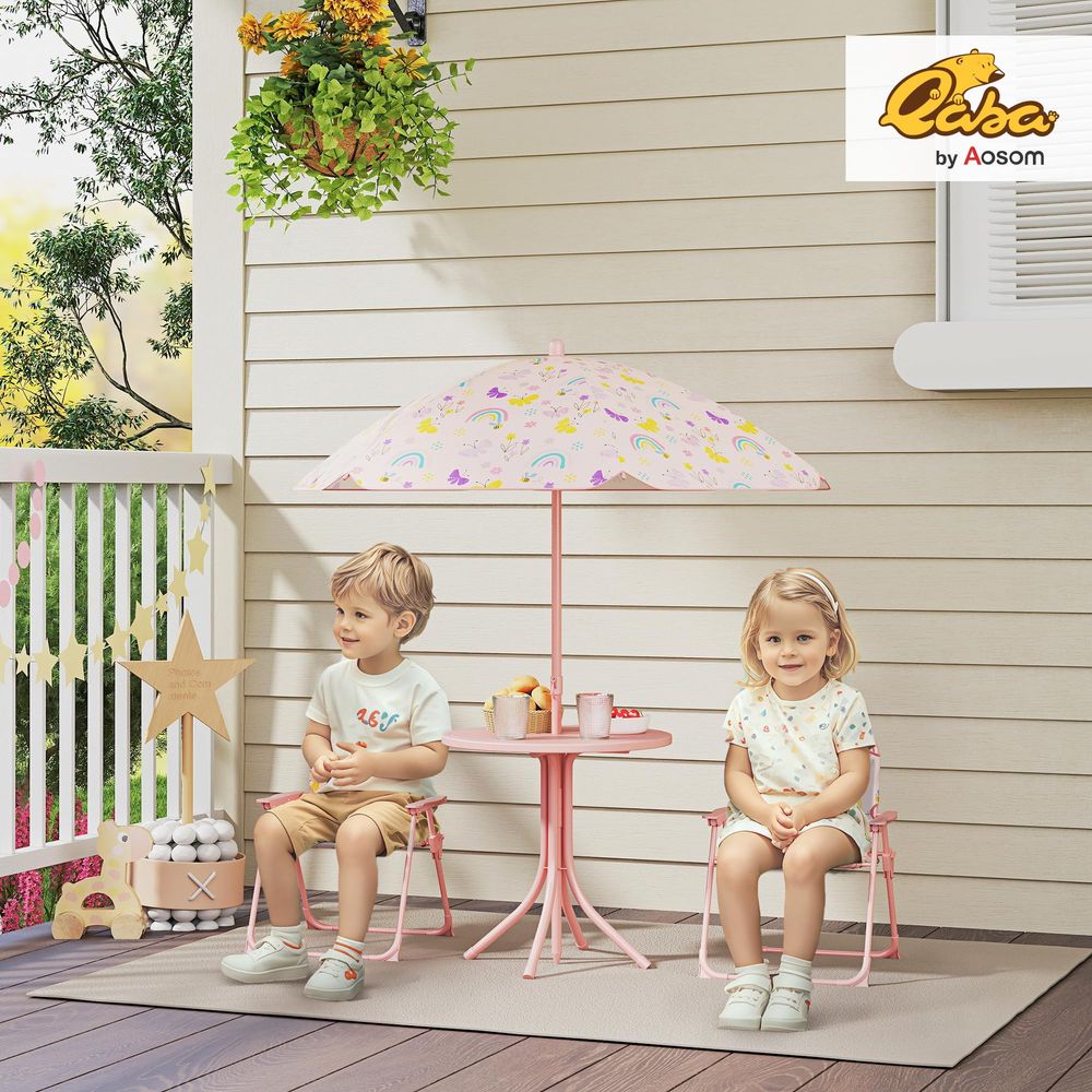 Kids Picnic Table and Chair Se - Kids Outdoor Table And Chairs With Umbrella recension och pris