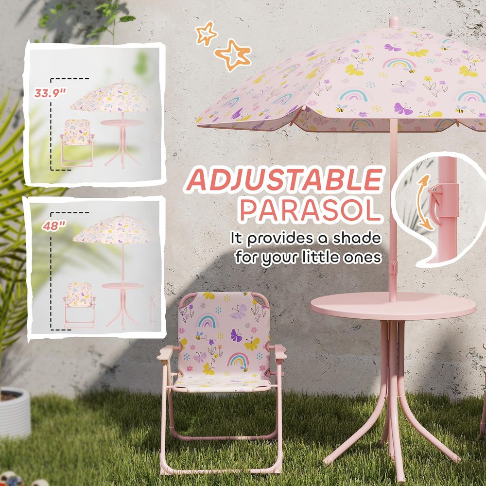 Kids Picnic Table and Chair Se - Kids Outdoor Table And Chairs With Umbrella recension och pris