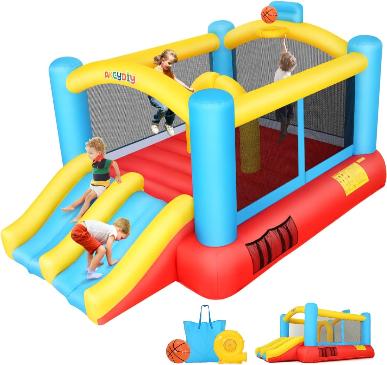Inflatable Bouncy Castle with  - Kids Outdoor Bounce House recension och pris
