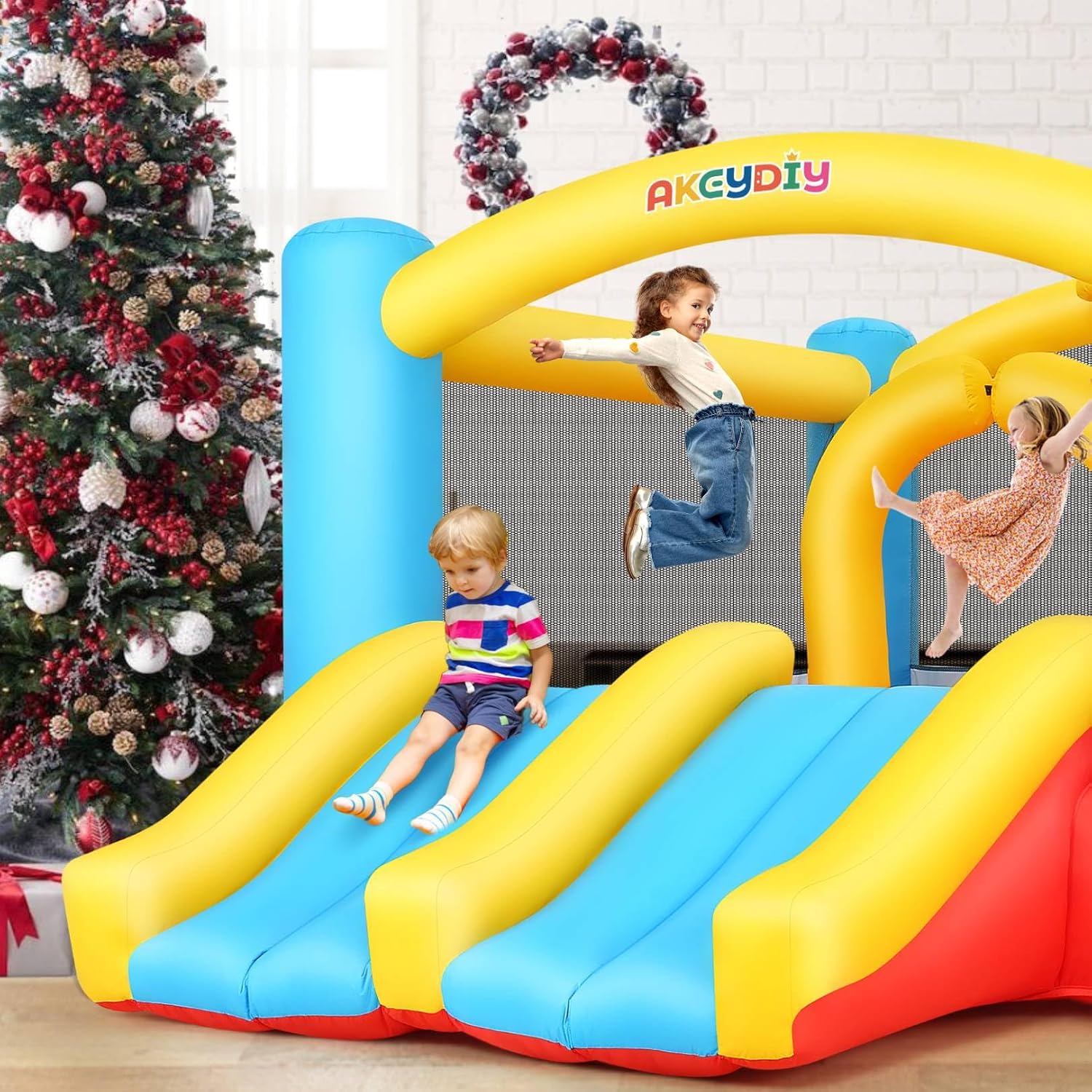 Inflatable Bouncy Castle with  - Kids Outdoor Bounce House recension och pris