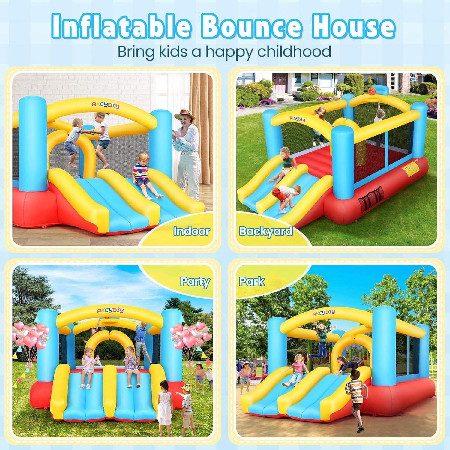 Inflatable Bouncy Castle with  - Kids Outdoor Bounce House recension och pris