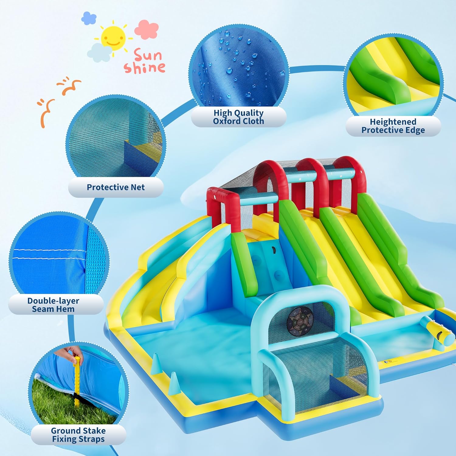 Inflatable Bounce House Oxford - Kids Outdoor House Accessories recension och pris