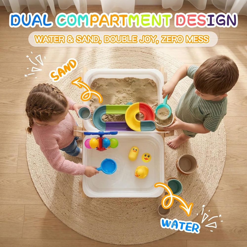 Sand and Water Table or Toddle - Kids Outdoor Wooden Table recension och pris